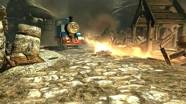 『スカイリム』のMODを使ってドラゴンを機関車トーマスにした結果…無慈悲な炎で村が焼かれる