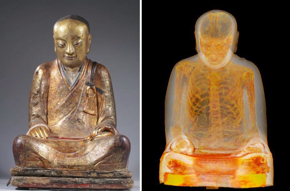 【衝撃的な発見】仏像をCTスキャン…中には即身仏化した僧侶のミイラが！