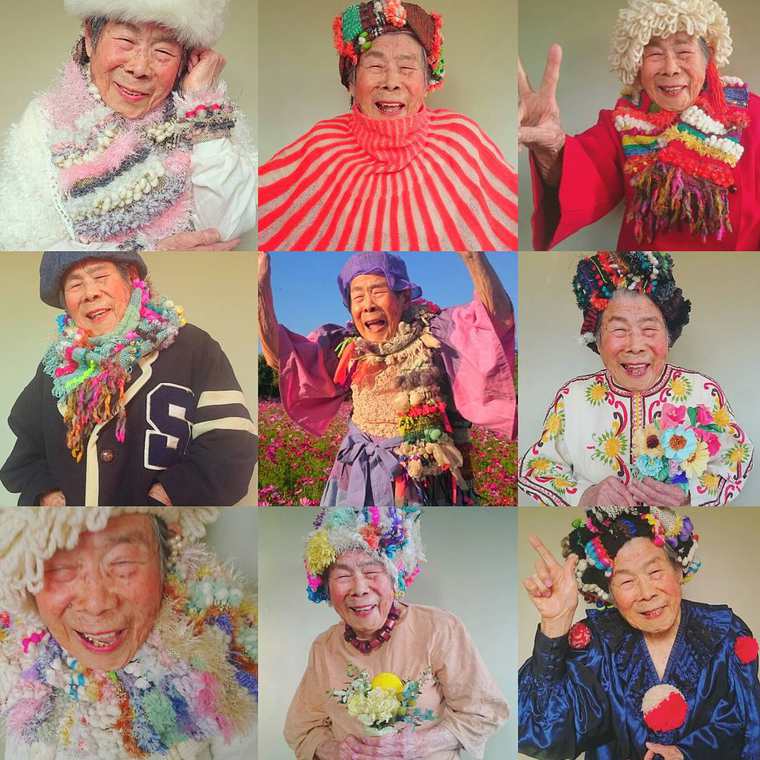 93歳のおばあちゃん、個性的な織物を次々と着こなしInstagramで話題