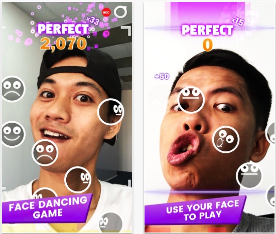 変顔ゲームアプリ「FaceDance Challenge!」が人気！確実に顔面崩壊すると話題