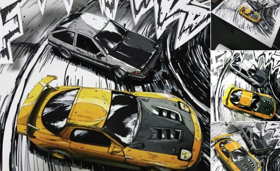 マンガと錯覚 しげの秀一風 頭文字d プラモデルが二次元にしか見えない 中2イズム