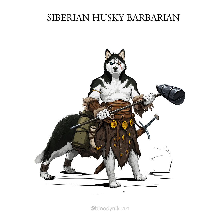 犬に鎧を着せたイラストがかっこいい 騎士や武者など個性的なキャラでいっぱい 中2イズム