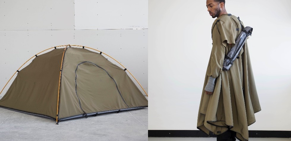災害時はテントに早変わり！「着るテント」は究極のサバイバルファッション