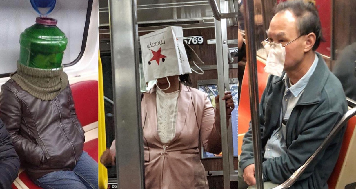 それでコロナ対策はできてるの!?世界の「とんでもマスク」で地下鉄に乗る人々写真まとめ