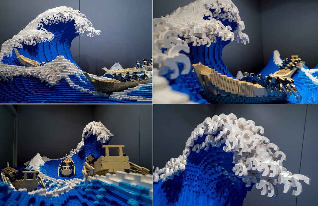 プロのレゴ職人が葛飾北斎「富嶽三十六景 神奈川沖浪裏」をレゴで立体化！圧巻のスケール
