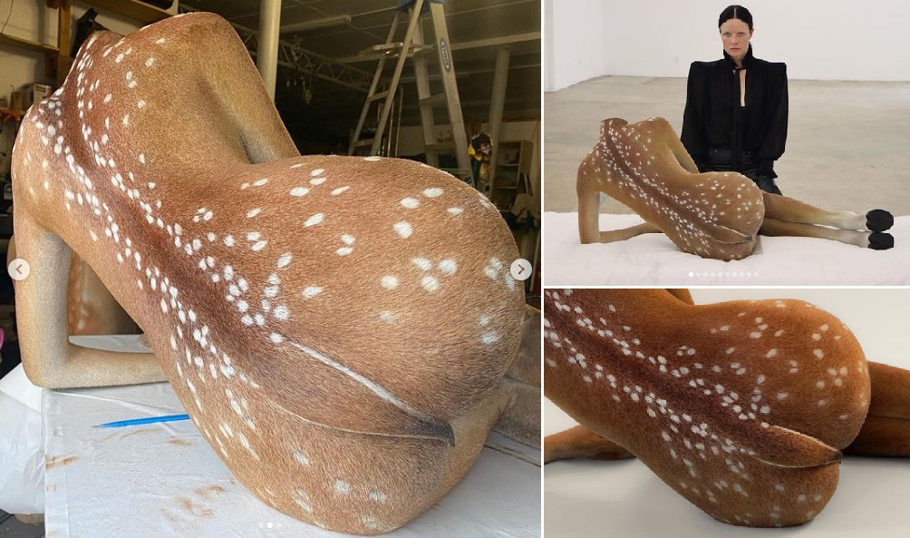 人間なのか動物か!?女性の裸体に「鹿の模様」を描いた身体アート作品がセクシー